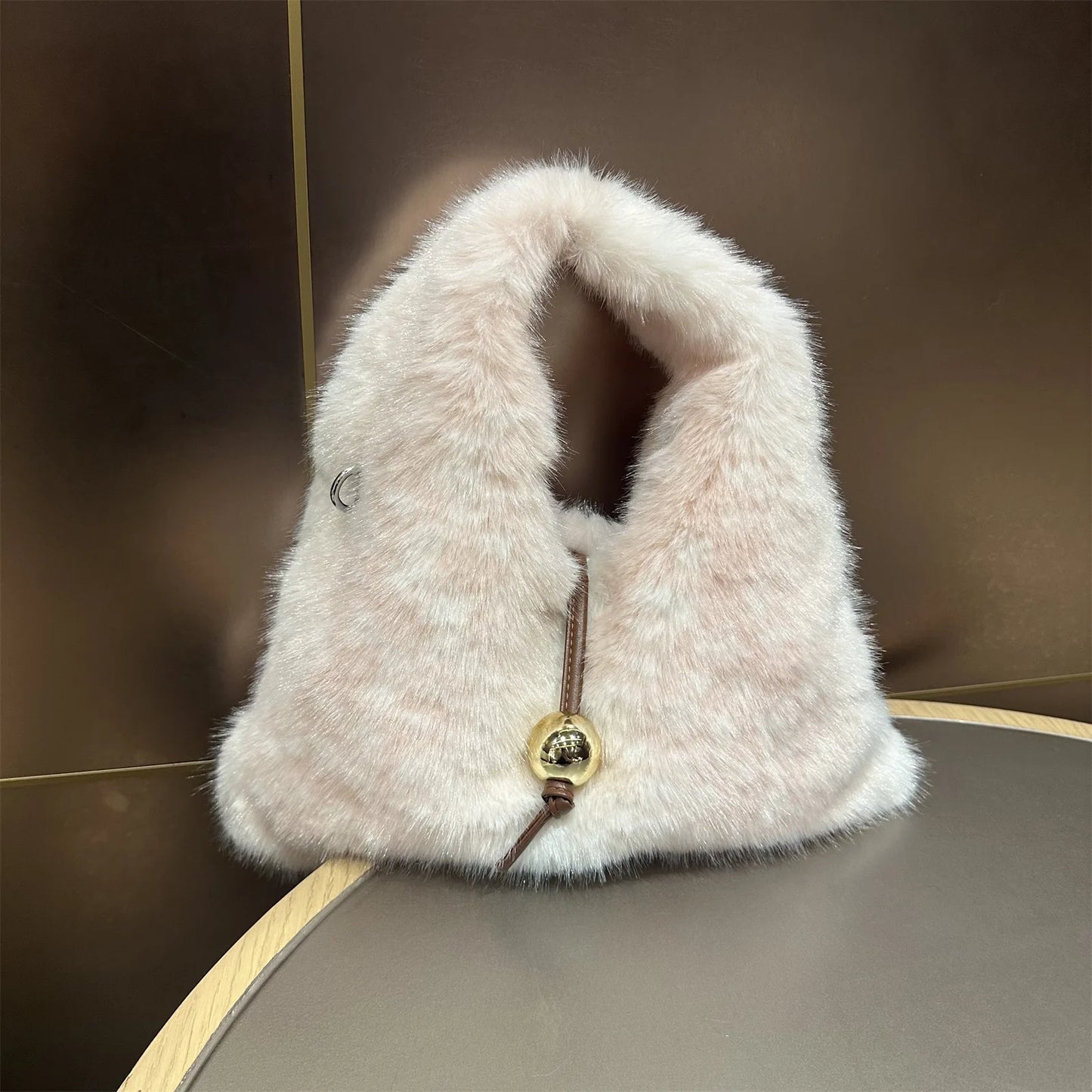 Luna Deer Pattern Faux Fur Bag