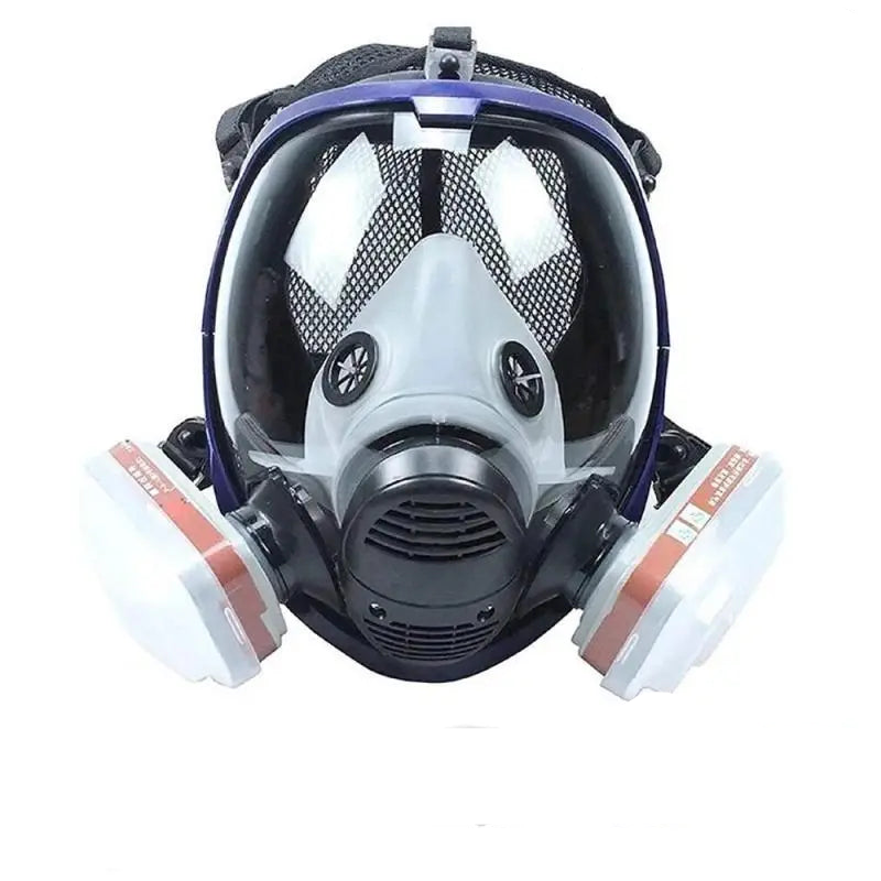 Full Face Respirator Mask with Anti-Fog Visor and Replaceable Filter Cartridges