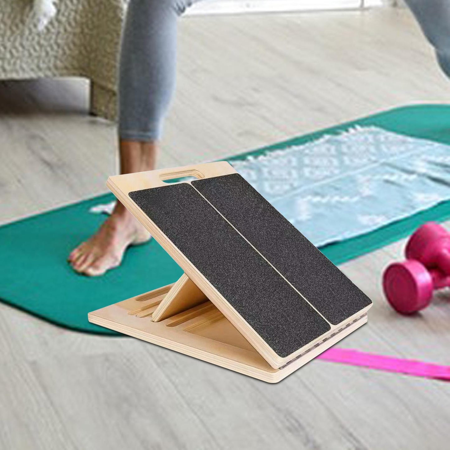 Calf Stretcher Slant Board with Adjustable Incline and Textured Grip Surface