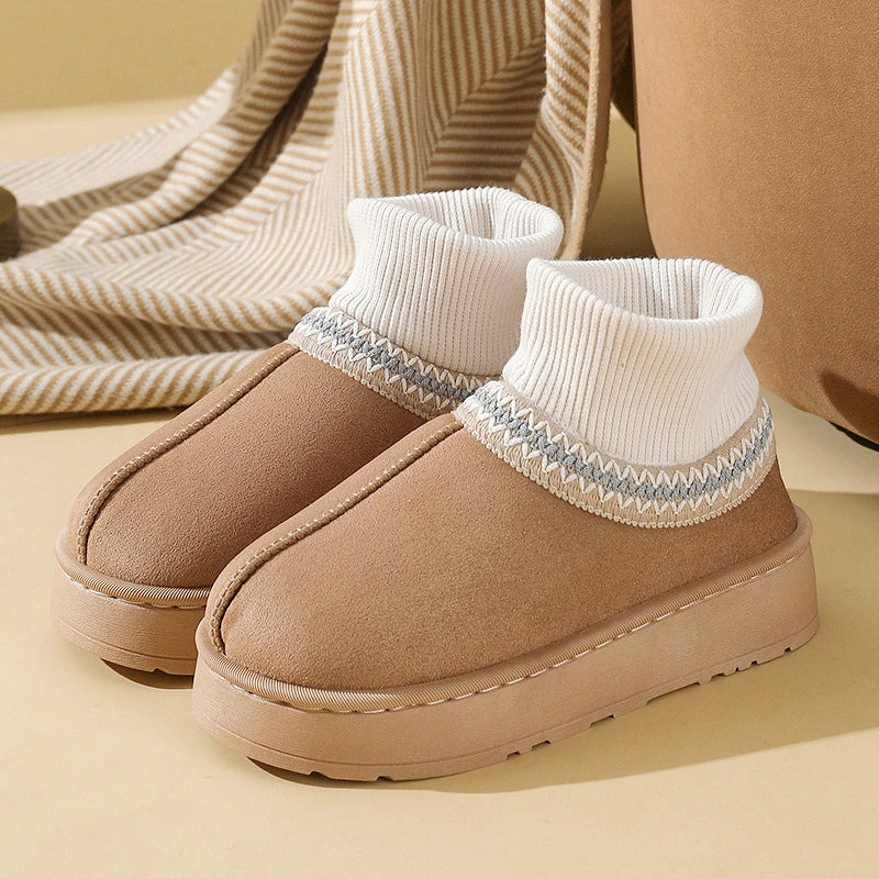 VelvetSnow Booties - Winter Plush Ankle Boots