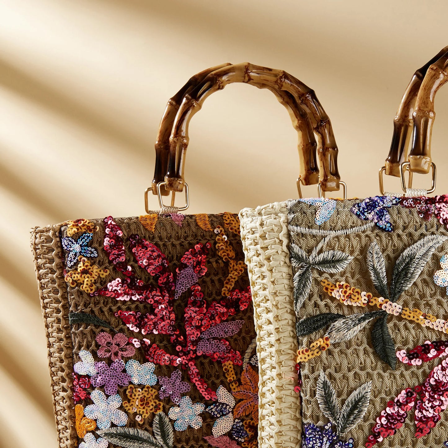 Luna Embroidered Sequin Shoulder Bag