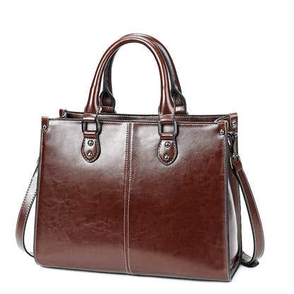 Bella Genuine Leather Crossbody Tote