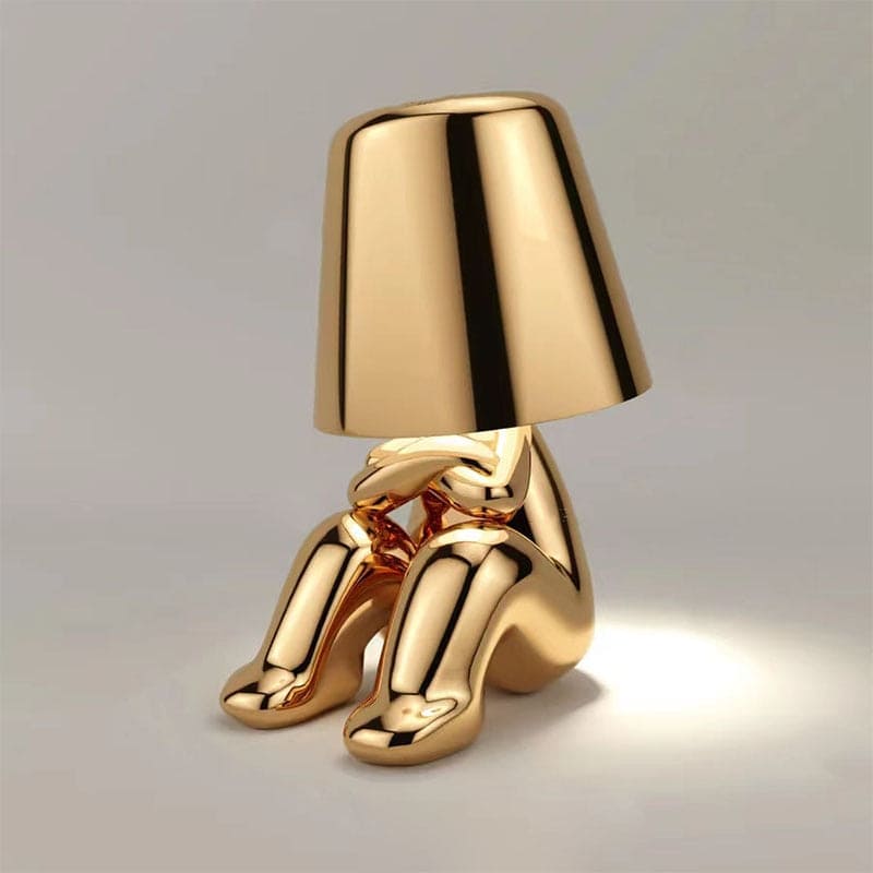 Rechargeable Table Lamp with Integrated LED Bulb and Metal Base, 30cm Height