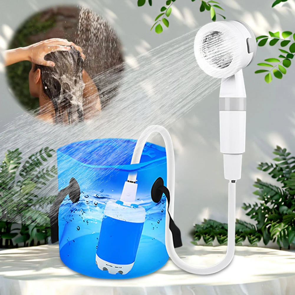 Rechargeable Camping Shower Pump 4000mAh Digital Display