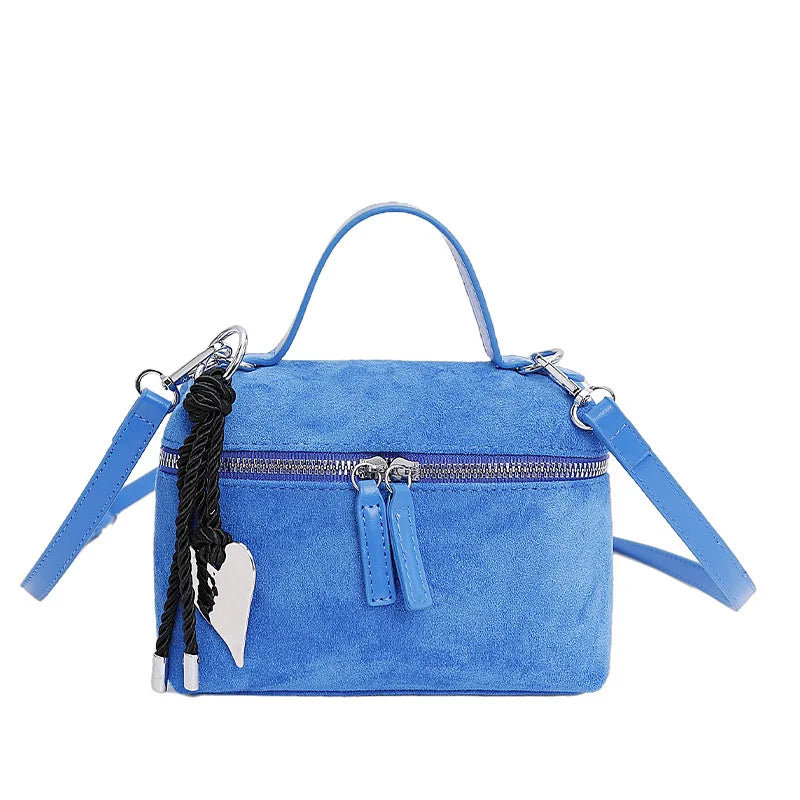 Luna Faux Suede Box Bag