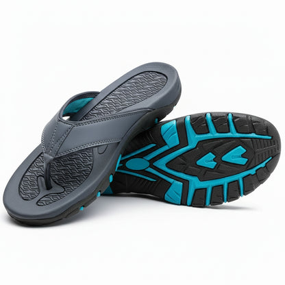 Men's Orthopedic Sandals with Contoured Arch Support and Water Resistant Nubuck, Wide Platform