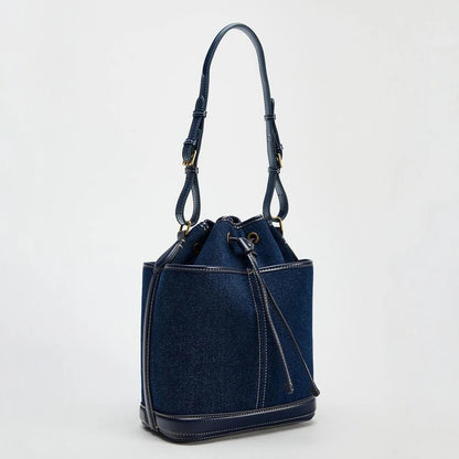Bella Denim Canvas Bucket Bag