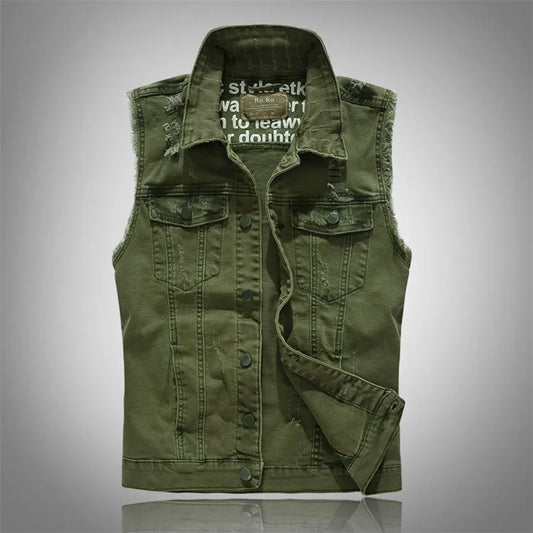 Rugged Raw Edge Vest