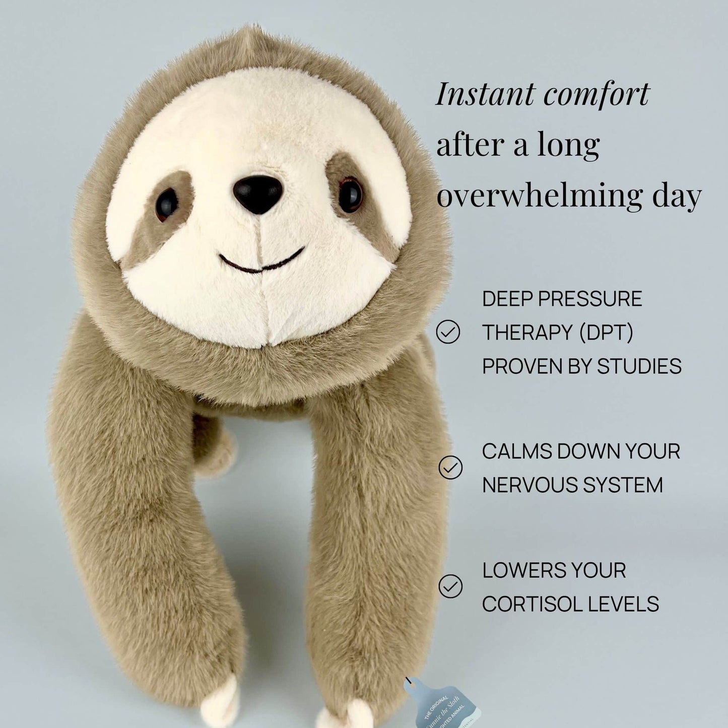 Sunnie the Sloth Weighted Animal