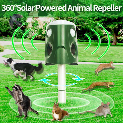 Solar Ultrasonic Animal Repeller with 360 Degree Motion Detection