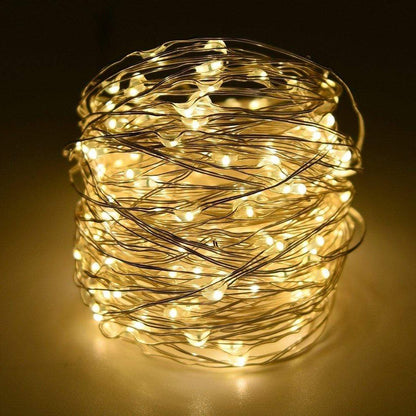 Solar String Lights Outdoor with Bendable Copper Wire and Remote Control, 164-328ft