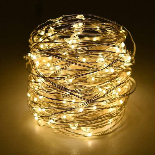 Solar String Lights Outdoor with Bendable Copper Wire and Remote Control, 164-328ft