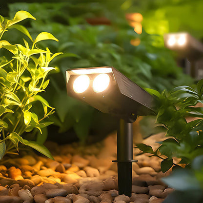 Solar LED Pathway Light with Adjustable Zoom Beam and RGB Color Options
