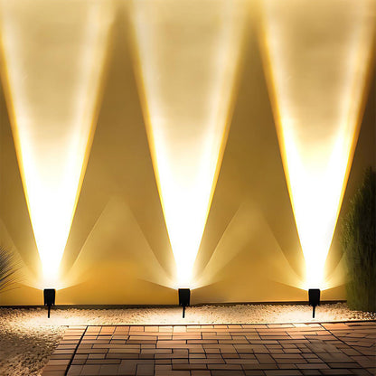 Solar LED Pathway Light with Adjustable Zoom Beam and RGB Color Options