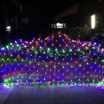 Outdoor Mesh Net Lights with 3 Meter Cord and Weatherproof Construction