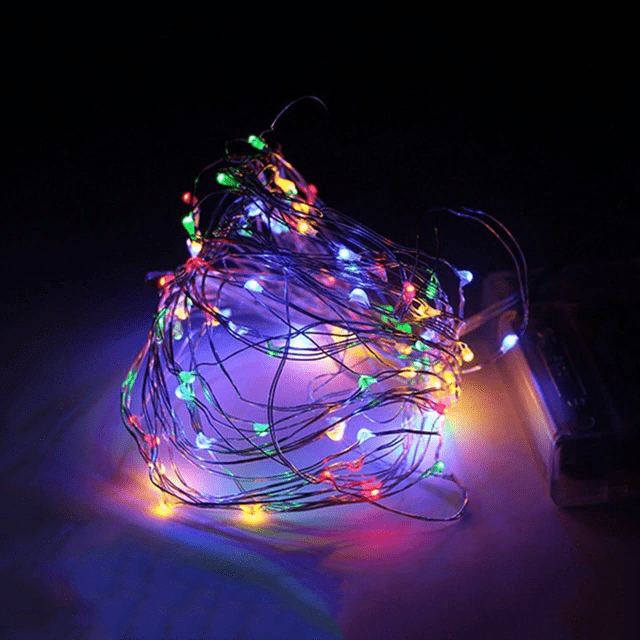 Solar String Lights Outdoor with Bendable Copper Wire and Remote Control, 164-328ft