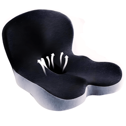 Memory Foam Seat Cushion with Anti Slip Base and Washable Cover