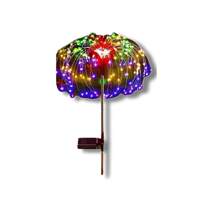 Solar Garden Light with 60 Bendable LED Wires and Automatic Dusk Sensor