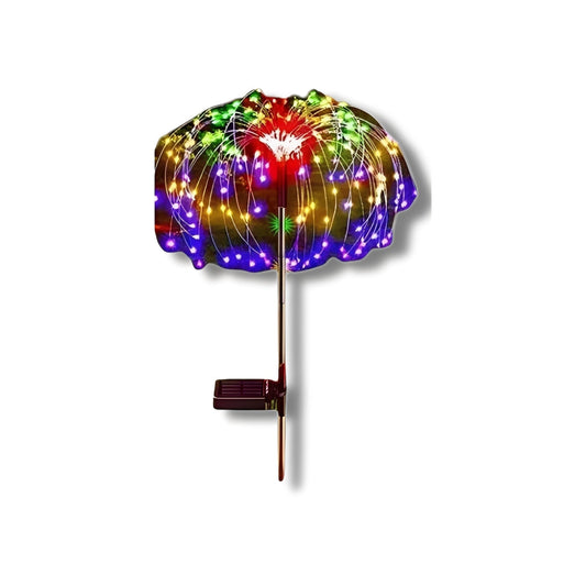 Solar Garden Light with 60 Bendable LED Wires and Automatic Dusk Sensor