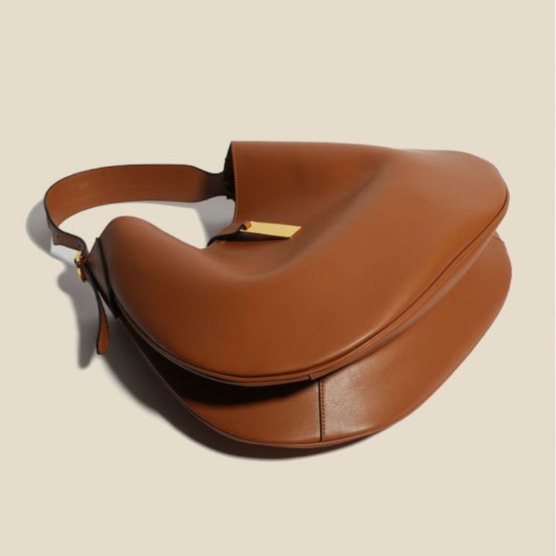 Odette Vintage læder hobo-taske