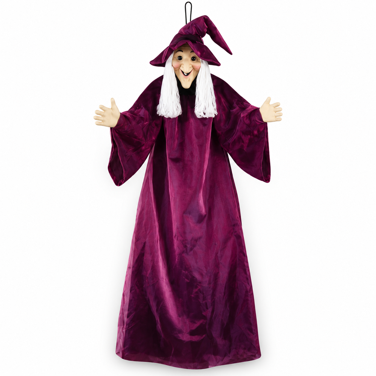 Halloween Witch Prop with Sound Effects and Glowing Red Eyes