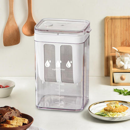 Stainless Steel Yogurt Strainer with Mesh Basket and Collection Container, 1100ml