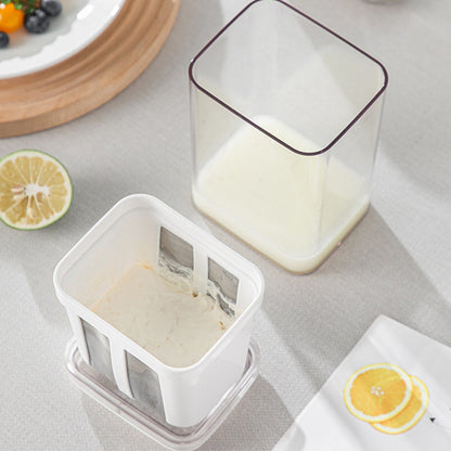 Stainless Steel Yogurt Strainer with Mesh Basket and Collection Container, 1100ml