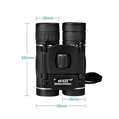 Binoculars with 40x Magnification and Foldable Frame for Long Distance Viewing