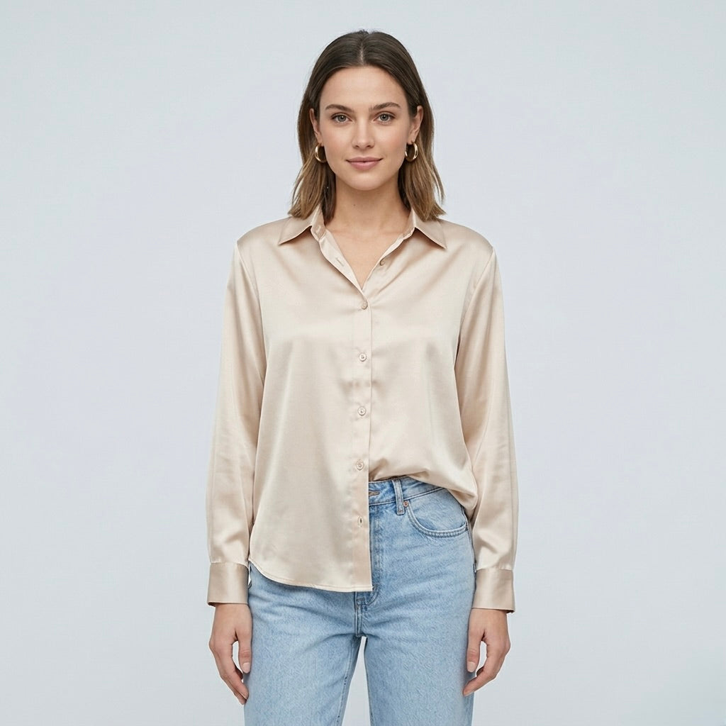 Siena Satin Longline Blouse