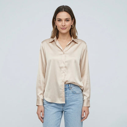 Siena Satin Longline Blouse