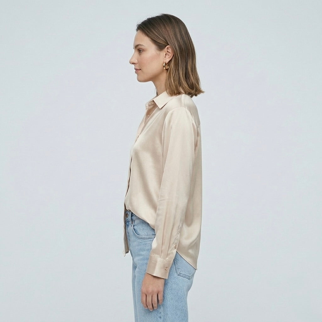 Siena Satin Longline Blouse