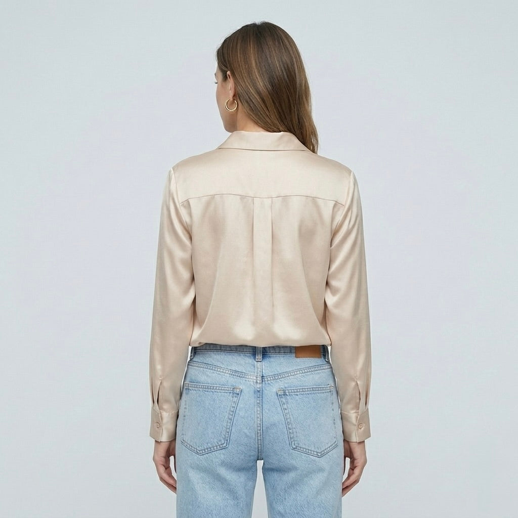 Siena Satin Longline Blouse