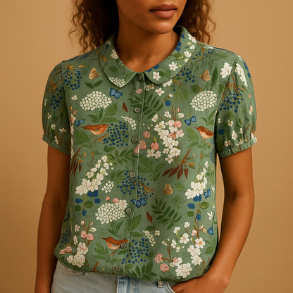 Daisy Floral Print Blouse