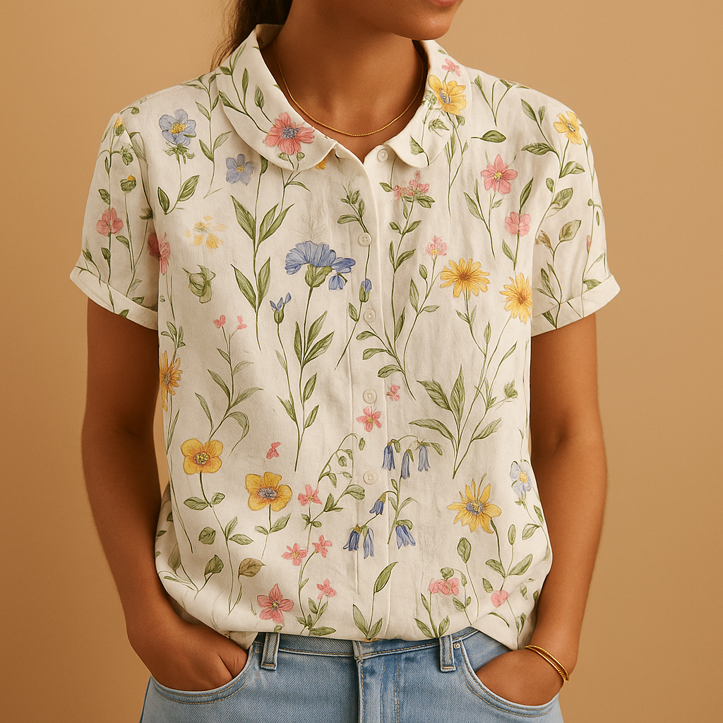 Daisy Floral Print Blouse