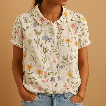 Daisy Floral Print Blouse