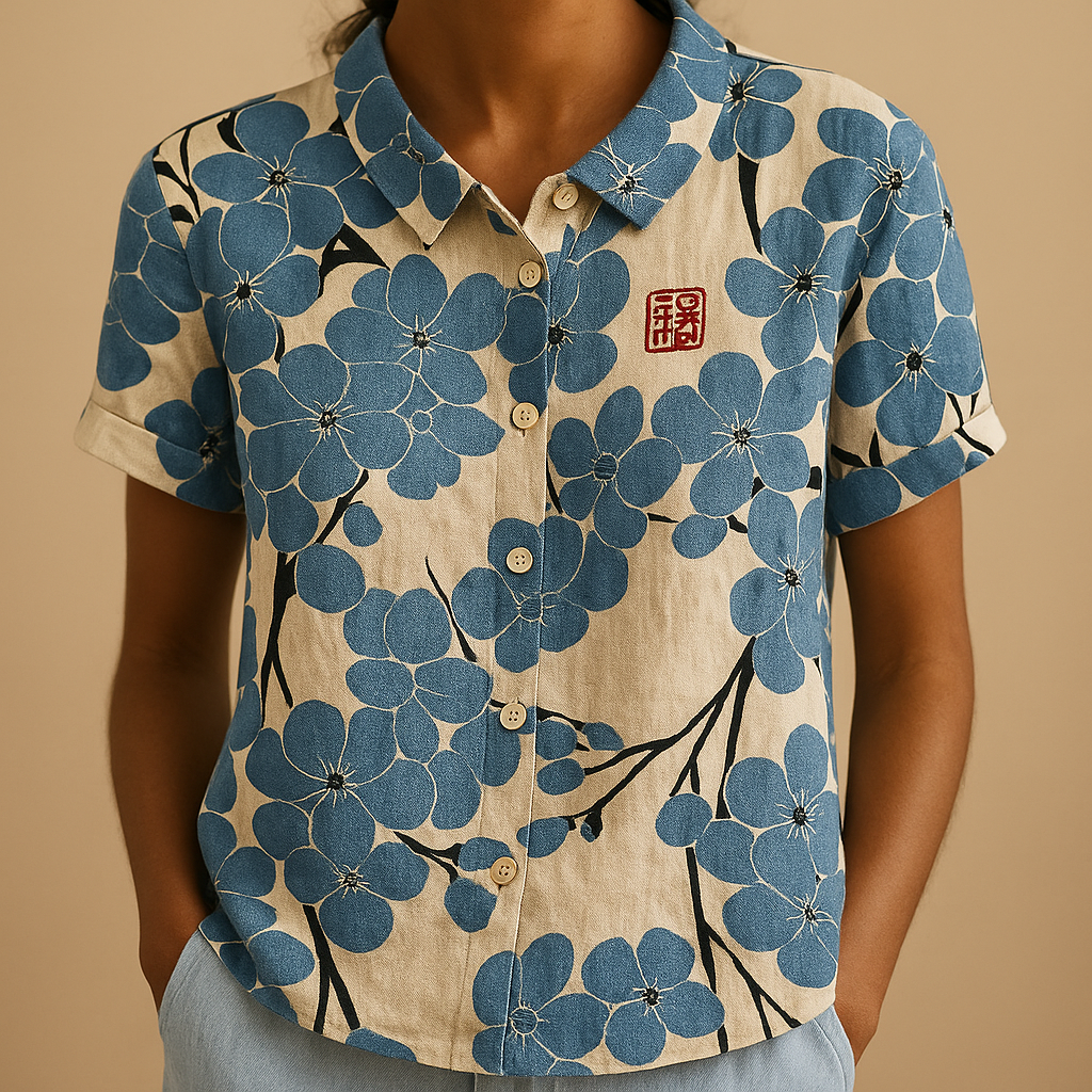 Daisy Floral Print Blouse