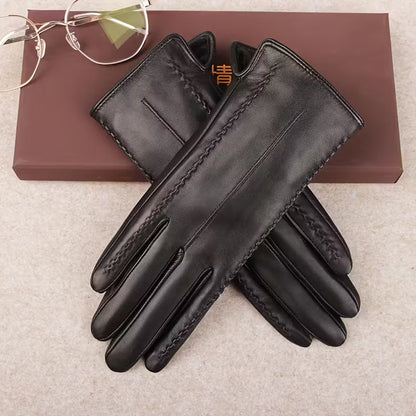 Women’s Sheepskin Leather Gloves – Warm Touchscreen Winter Design