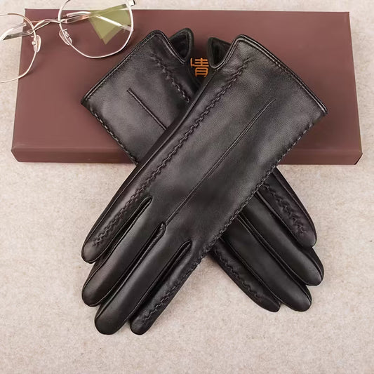 Women’s Sheepskin Leather Gloves – Warm Touchscreen Winter Design