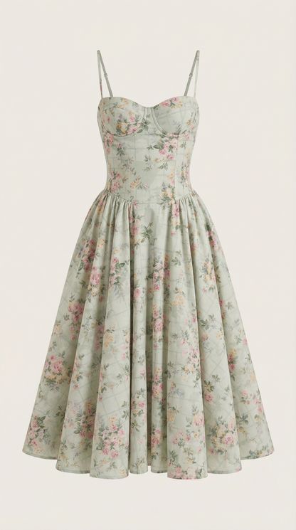 Odette Korset Midi Kjole