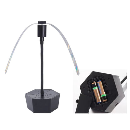 Tabletop Fly Deterrent Fan with Dual Power and Retractable Design