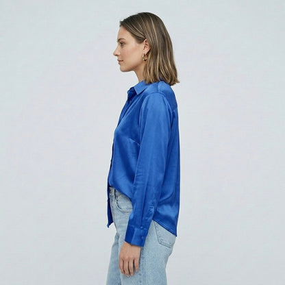 Siena Satin Longline Blouse