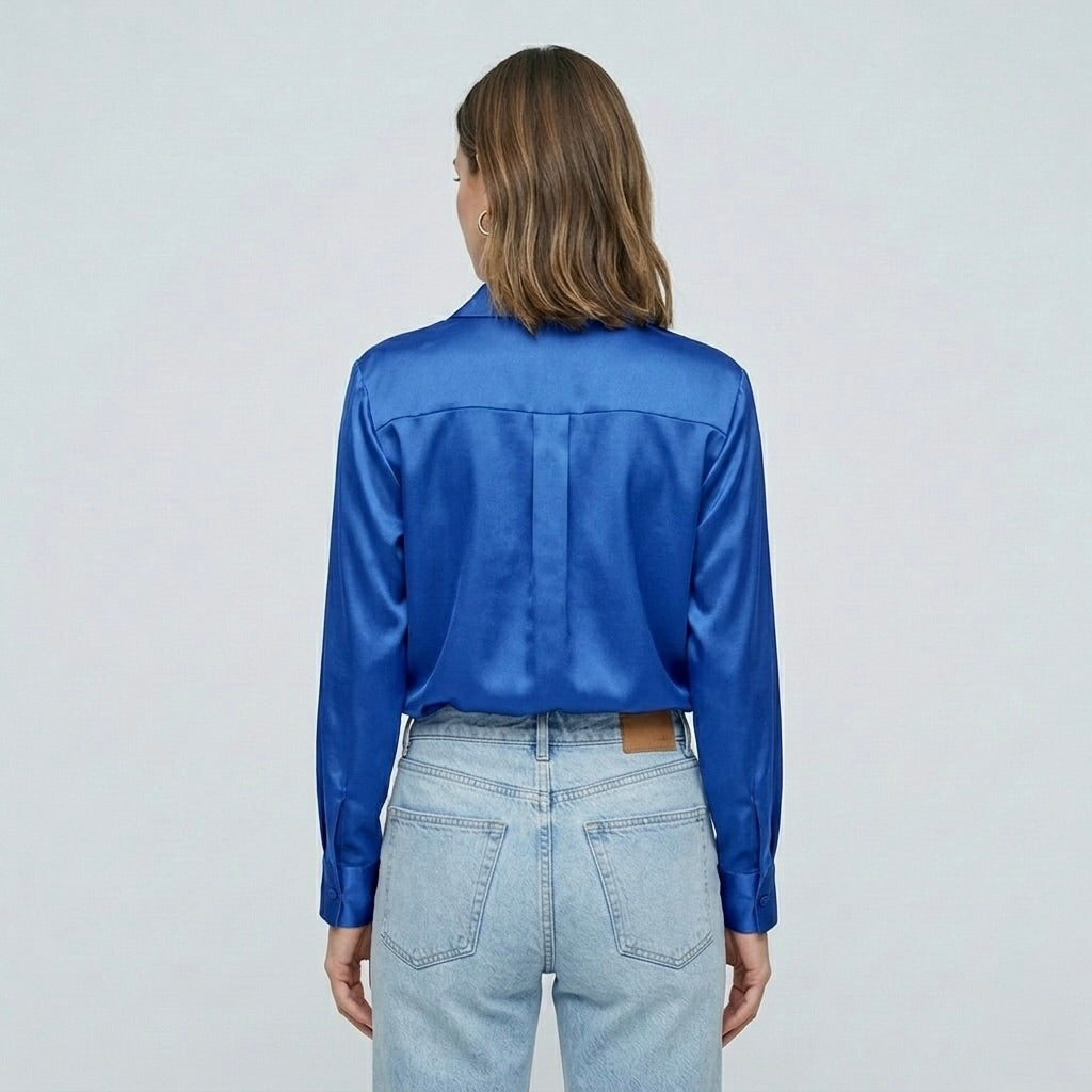 Siena Satin Longline Blouse