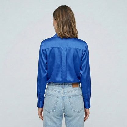 Siena Satin Longline Blouse