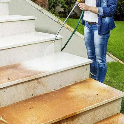 Garden Hose Spray Nozzle with Interchangeable Brass Heads and 32ft Reach