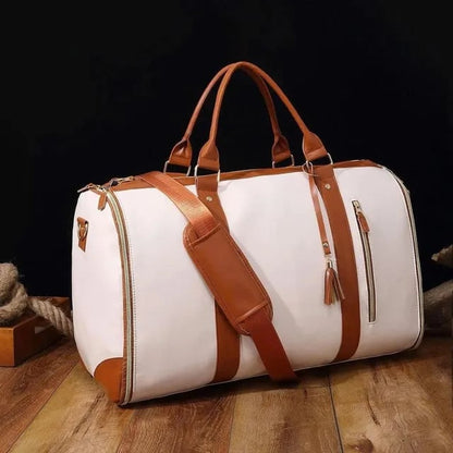 Carry On Travel Bag with Hanging Garment Zone and Shoe Compartment, 60 Liter