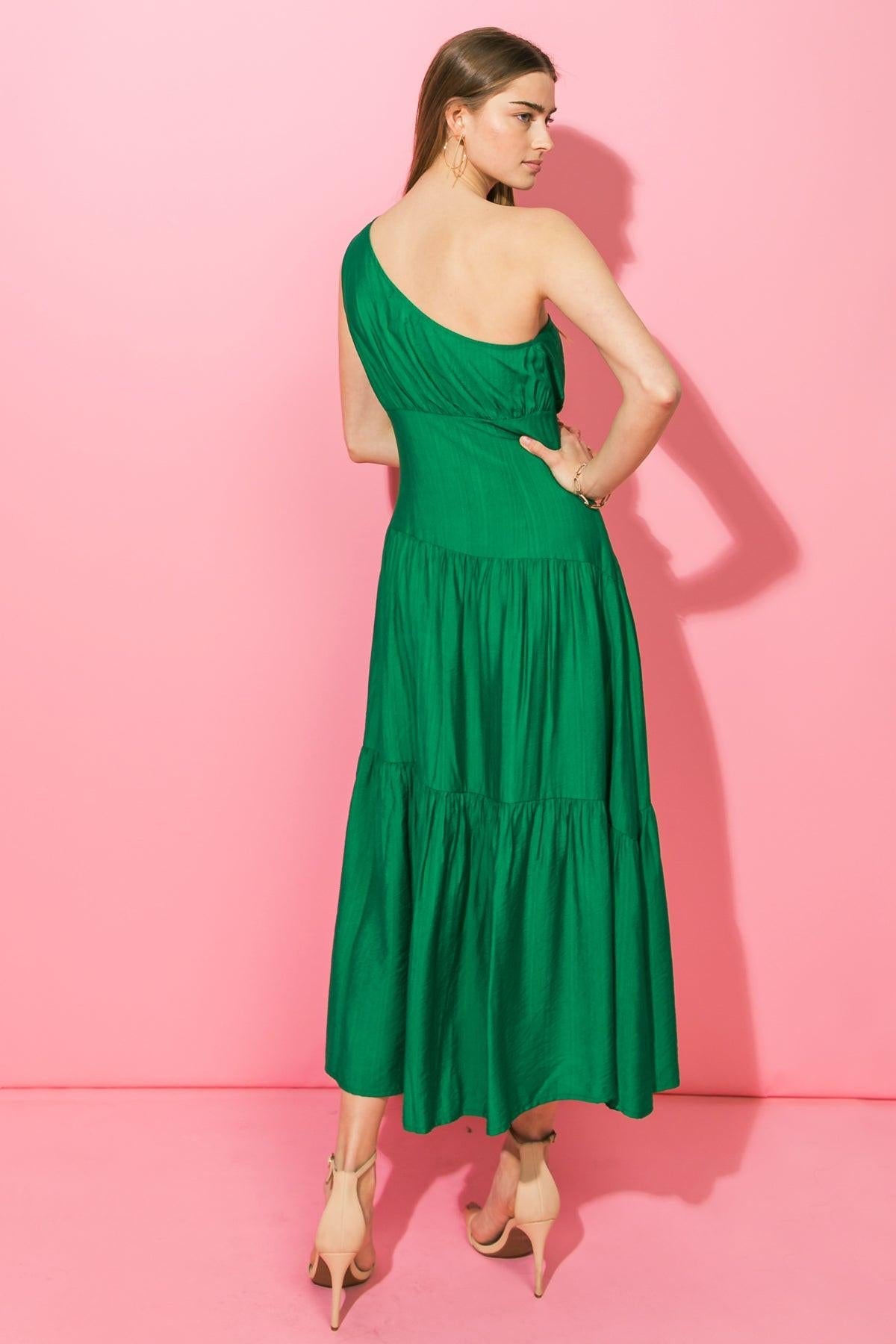 Luna One Shoulder Midi