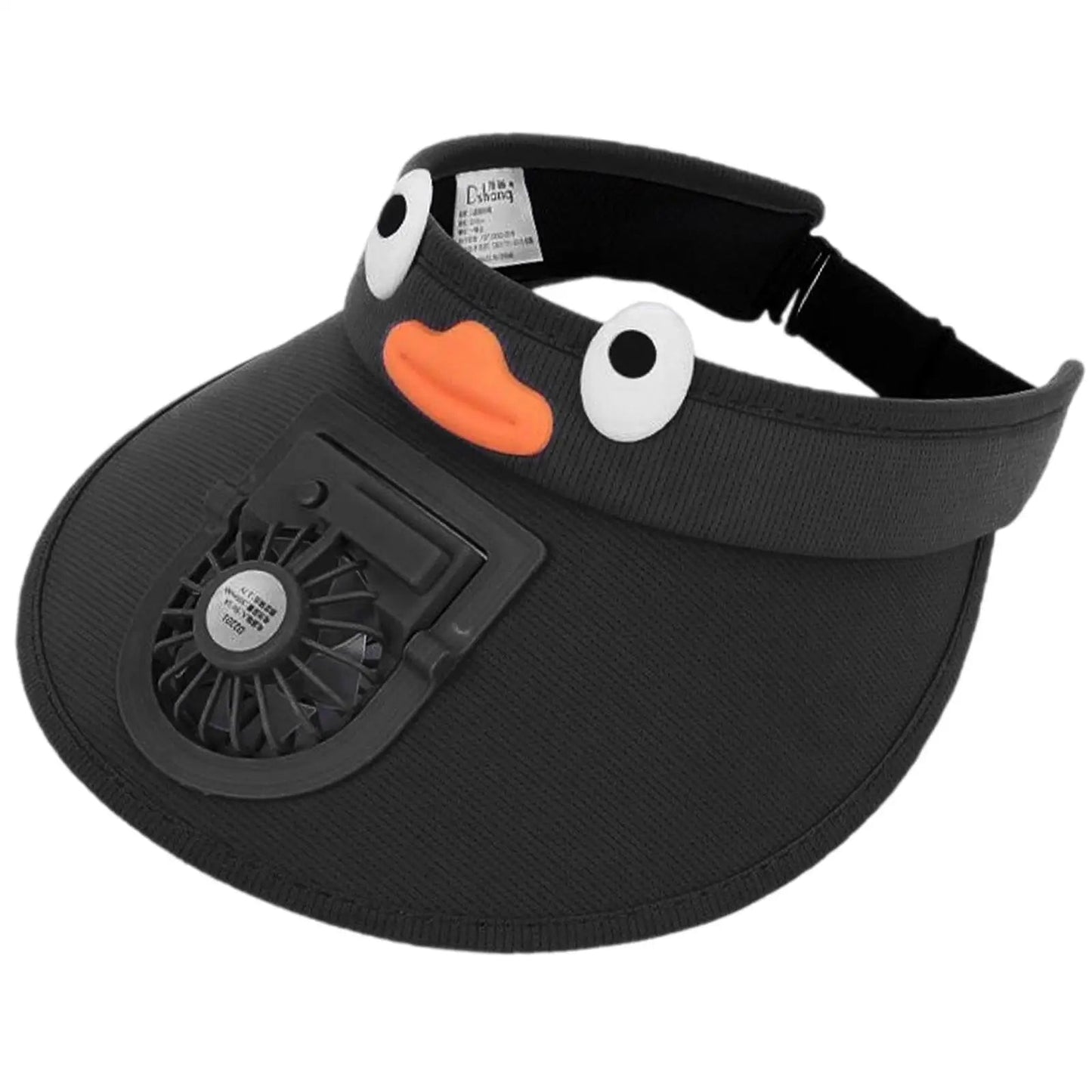 Kids Sun Visor with Built-In Cooling Fan and Adjustable Chin Strap