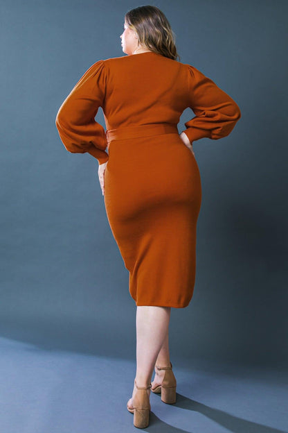 Luna Surplice Sweater Midi