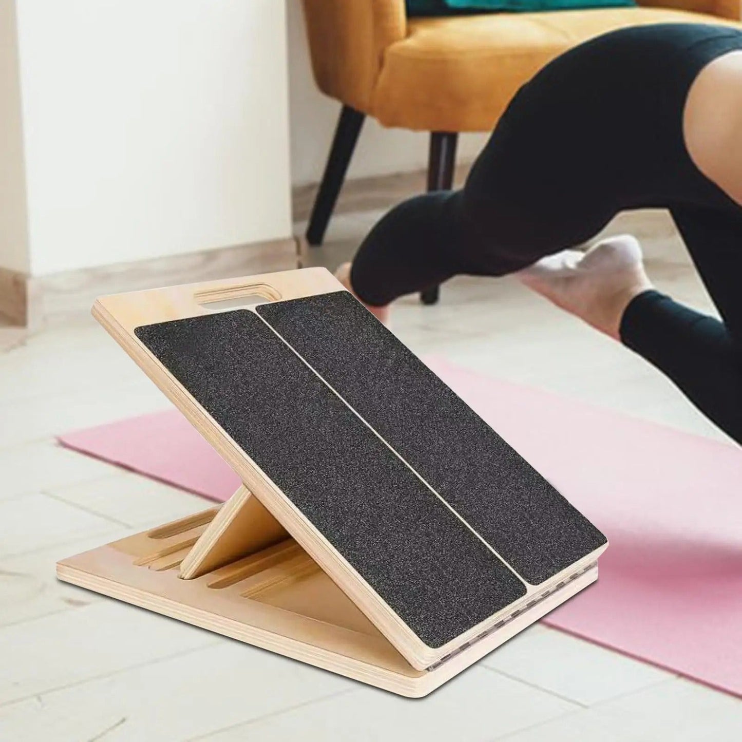 Calf Stretcher Slant Board with Adjustable Incline and Textured Grip Surface