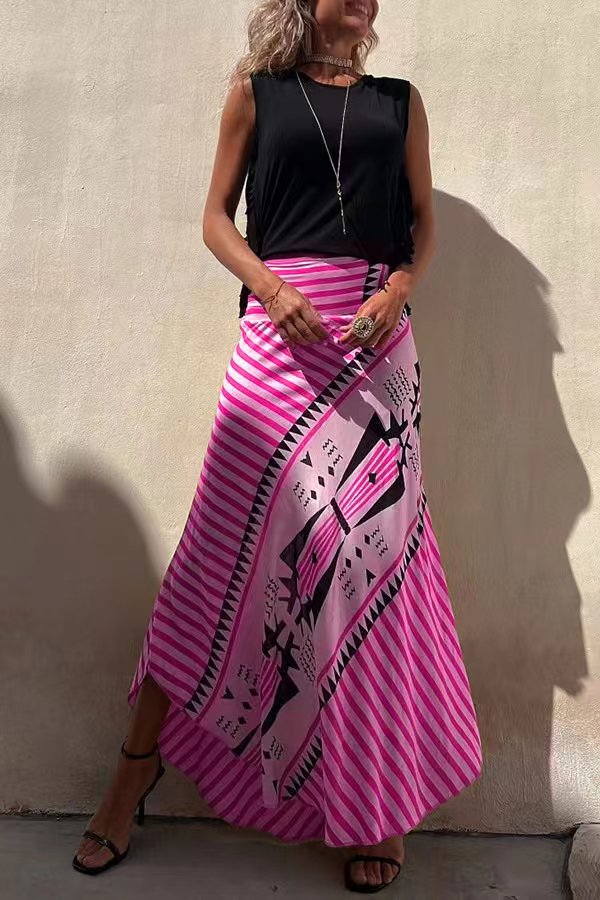 Siena Geometric Maxi Skirt